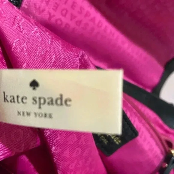 Kate spade black beige black satchel handbag